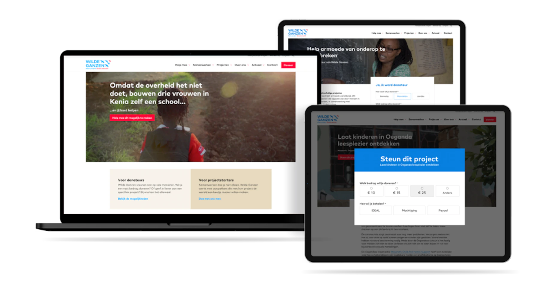 Wilde Ganzen — Verbetering van digitale communicatie en processen met een flexibel fondsenwervend platform.